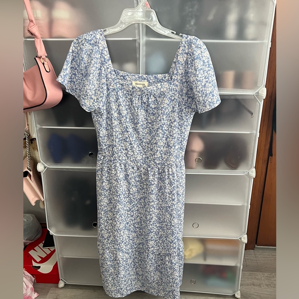 Monteau blue dress